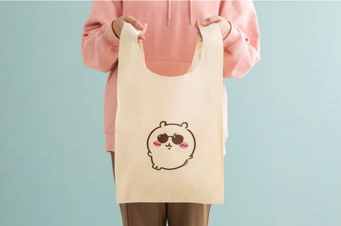 Chiikawa 吉伊卡哇｜旅行观光系列墨镜小吉帆布购物袋｜約H530×W315×D80mm