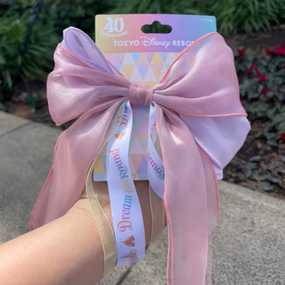Disney｜40周年限定款/超仙大蝴蝶结飘逸发绳/发带/手感超棒/可配包包