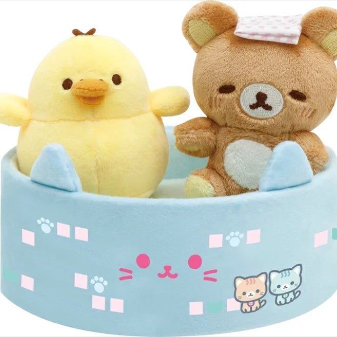 Rilakkuma轻松熊｜沐浴系列毛茸茸小澡盆玩偶/摆件｜
