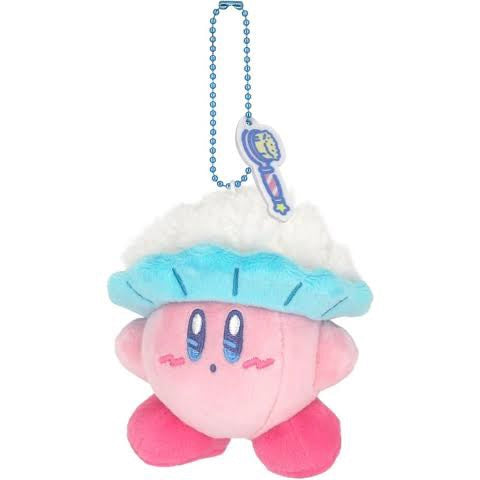 Kirby｜点点嘴巨可爱！卡比甜梦系列泡澡满头泡泡/链条上还有洗澡刷/毛绒挂件/包挂 ｜约W10 x D8 x H10 cm