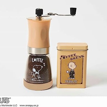 Snoopy｜日本知名咖啡杂志Master热门附带史努比手磨咖啡器?储豆罐