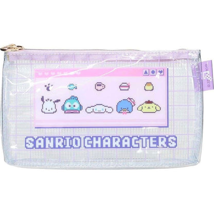 Sanrio｜透明pvc像素画/马赛克游戏角色图案化妆包/收纳包｜约20×2.3×12cm