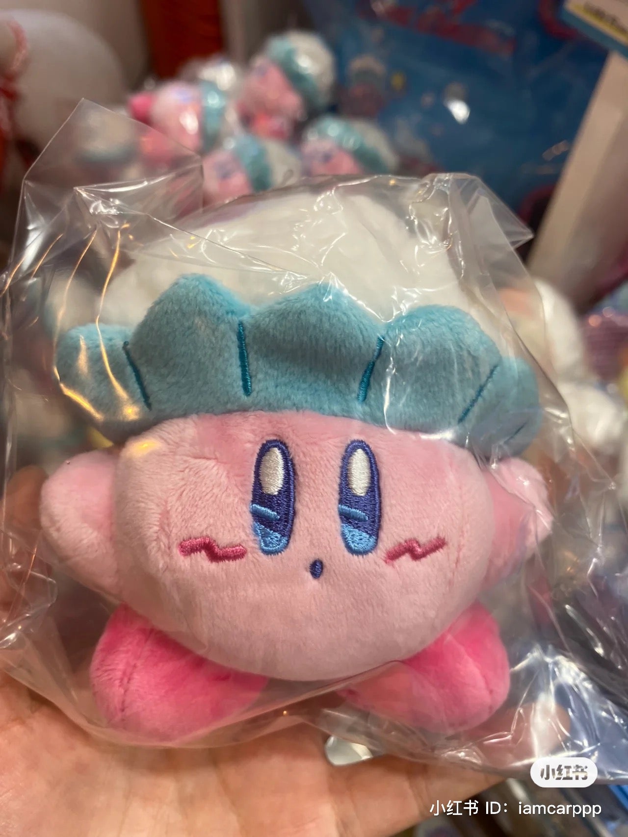 Kirby｜点点嘴巨可爱！卡比甜梦系列泡澡满头泡泡/链条上还有洗澡刷/毛绒挂件/包挂 ｜约W10 x D8 x H10 cm