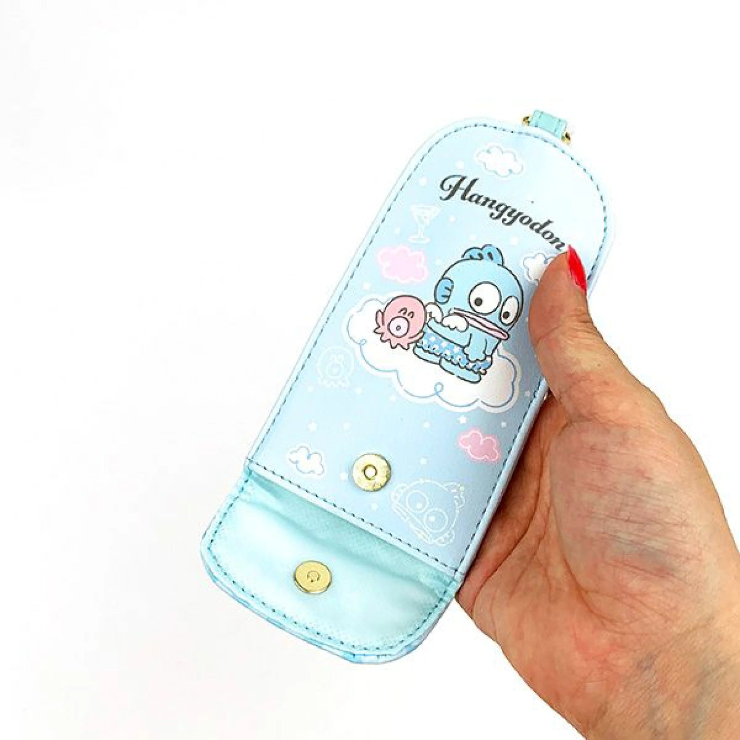 Sanrio｜Pink Ribbon Key Case with Reel｜70×125×8mm approx.
