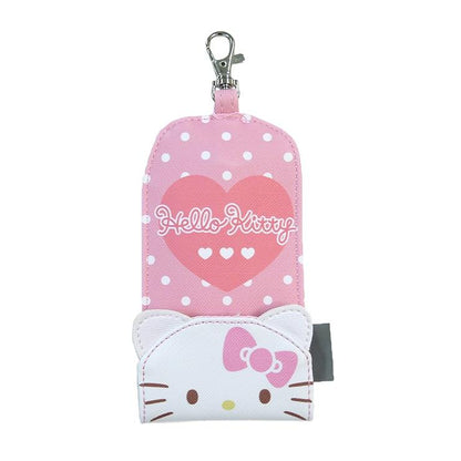 Sanrio｜Pink Ribbon Key Case with Reel｜70×125×8mm approx.