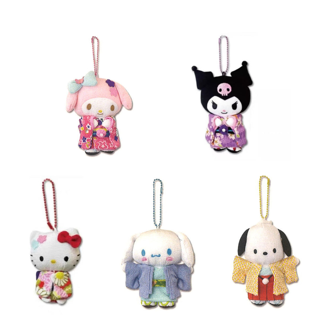 Sanrio｜Kimono Mascot Holder /Plush Keychain｜H12cm approx.