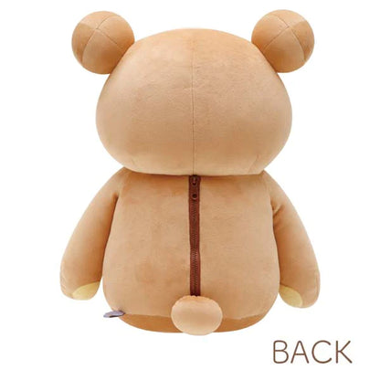 Rilakkuma轻松熊｜晚安睡梦系列柔软轻松熊半身大公仔/玩偶/背面拉链位可做收纳｜约400×300×270mm