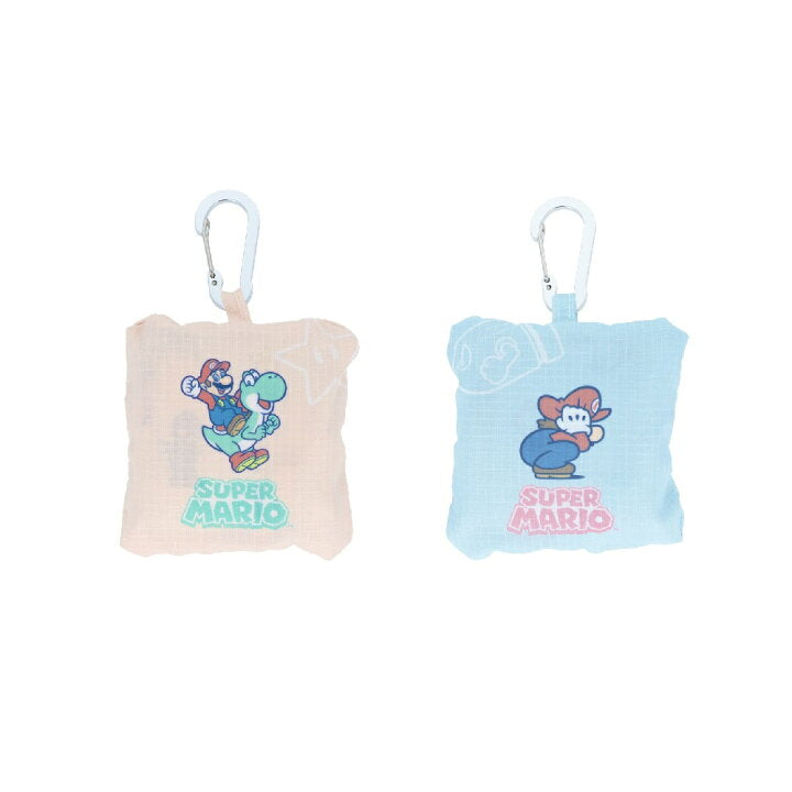 Nintendo｜Super Mario Brothers Eco Shopping Bag With Carabiner｜100×100×30mm approx.