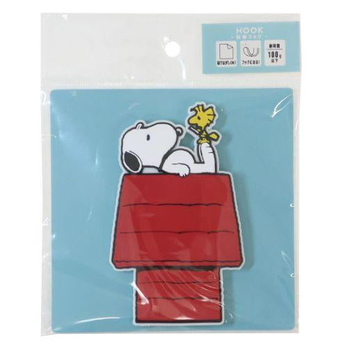 Snoopy｜可爱可粘式小物挂钩/小物夹/文件夹｜负重100g｜本体約H73×W95×D4mm