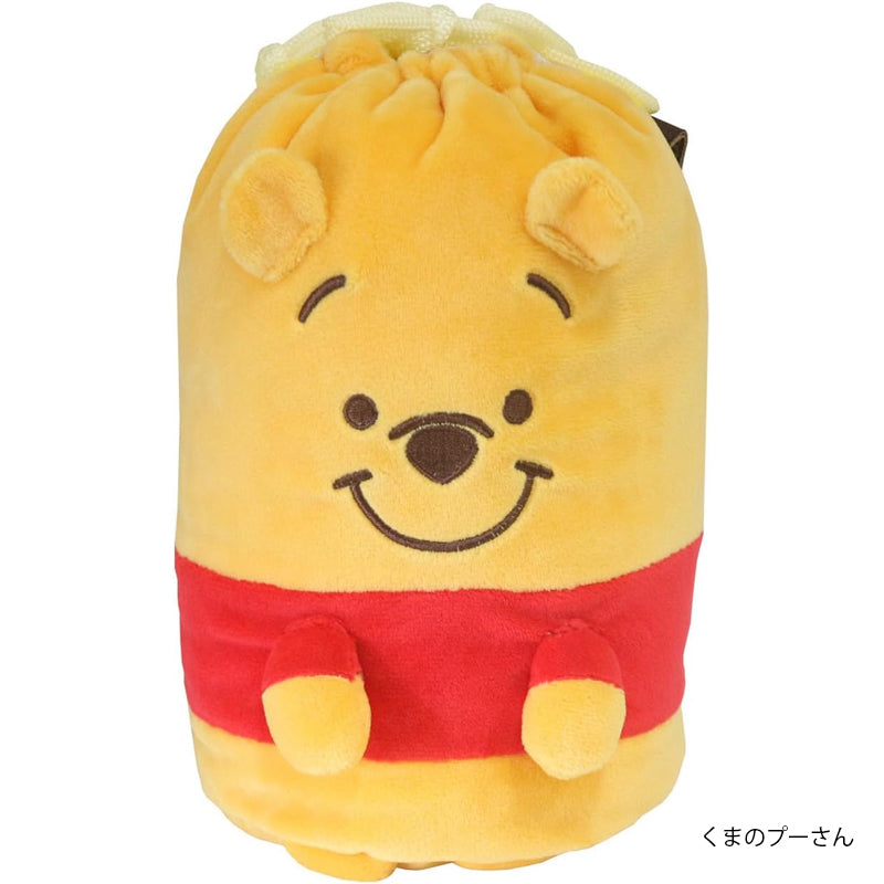 Disney｜Winnie the pooh小熊维尼毛茸茸噗噗毯子巾着/可收纳｜約H70×W100cm