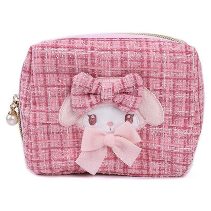 Sanrio｜冬季限定小香风角色化妆包｜約幅15×奥行8×高さ12cm