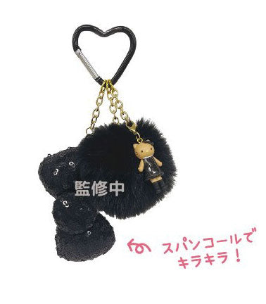 Hello Kitty｜Ribbon Strap Glitter Mascot Holder /Plush Keychain｜H142 x W95 x D50mm approx.