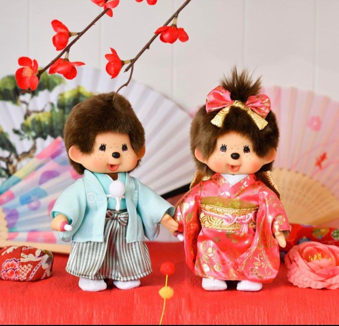 Monchhichi｜Kimono Hakama Boy Plush Dolls/Plush Toy｜H20 x W15 x D6cm approx.