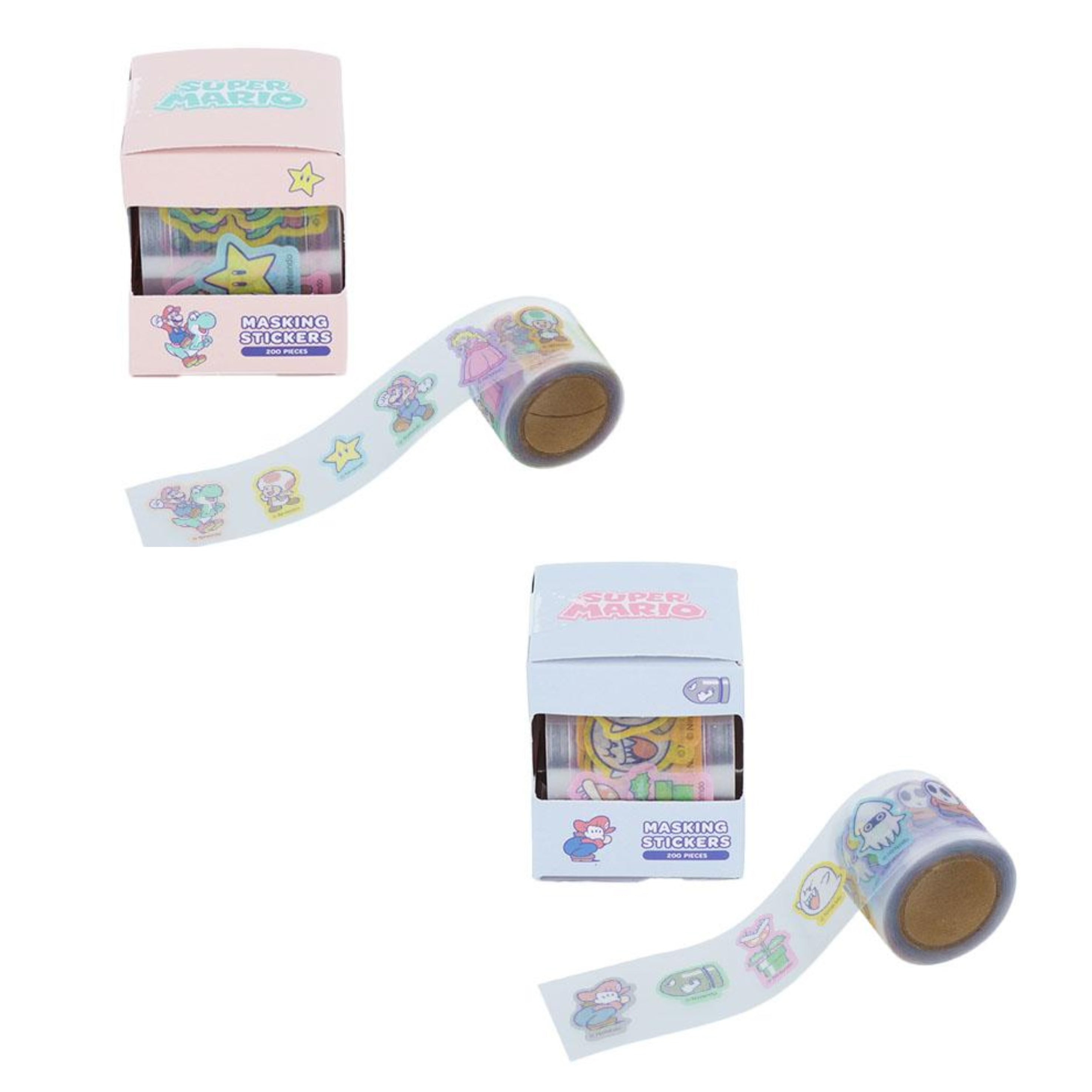 Nintendo｜Super Mario Brothers Boxed Masking Stickers｜ 30×30mm approx.