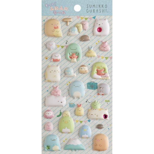 Sumikko gurashi｜Squishy Rhinestones Marshmallow 3D Stickers｜200×95mm approx.