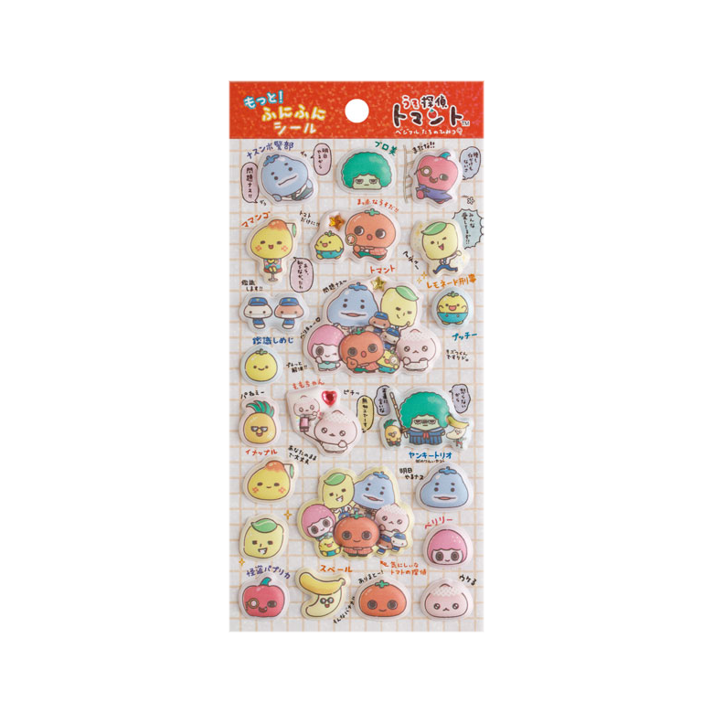 SANX｜Squishy Rhinestones Characters Marshmallow 3D Stickers - Uso Tantei｜200×95mm approx.