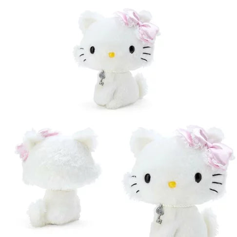 Hello kitty凯蒂猫｜蕾丝蝴蝶结珍珠链链Charmmy Kitty公仔/玩偶｜约22 x 23 x 10 cm