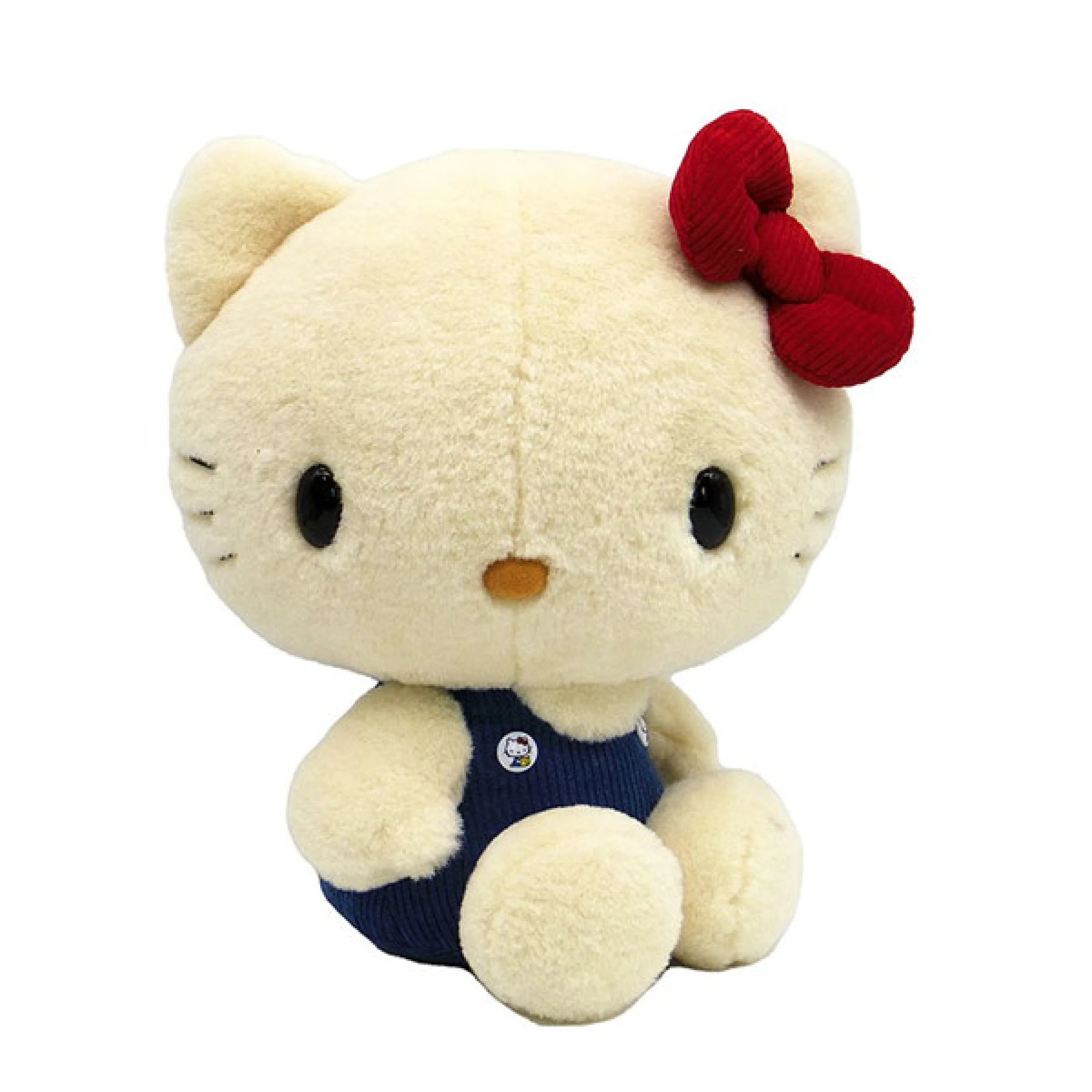 Hello kitty凯蒂猫｜50周年毛茸茸kitty公仔/玩偶｜幅27cm/奥行18cm/高さ32cm