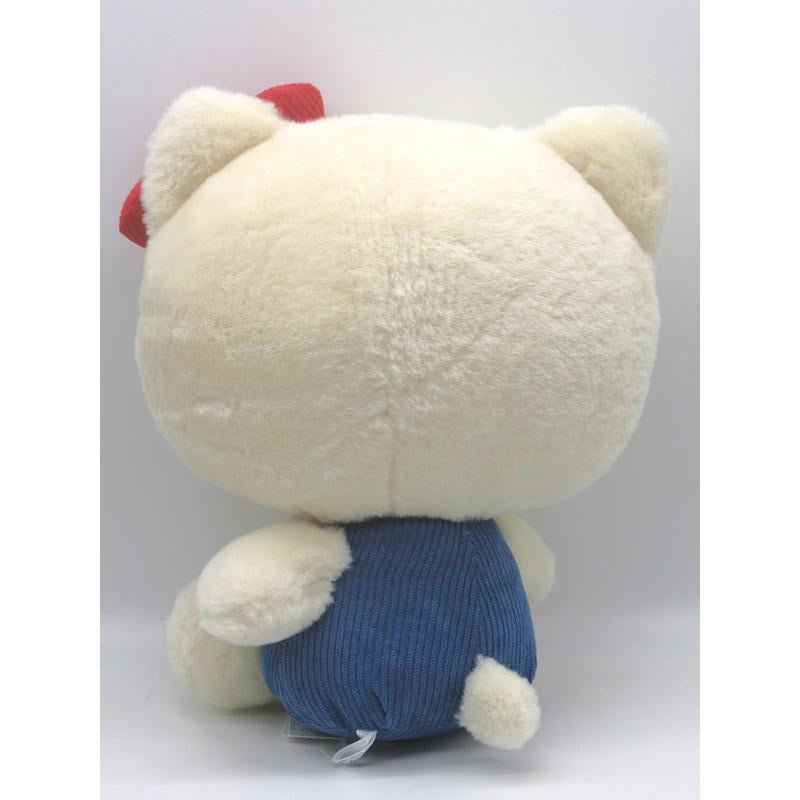 Hello kitty凯蒂猫｜50周年毛茸茸kitty公仔/玩偶｜幅27cm/奥行18cm/高さ32cm