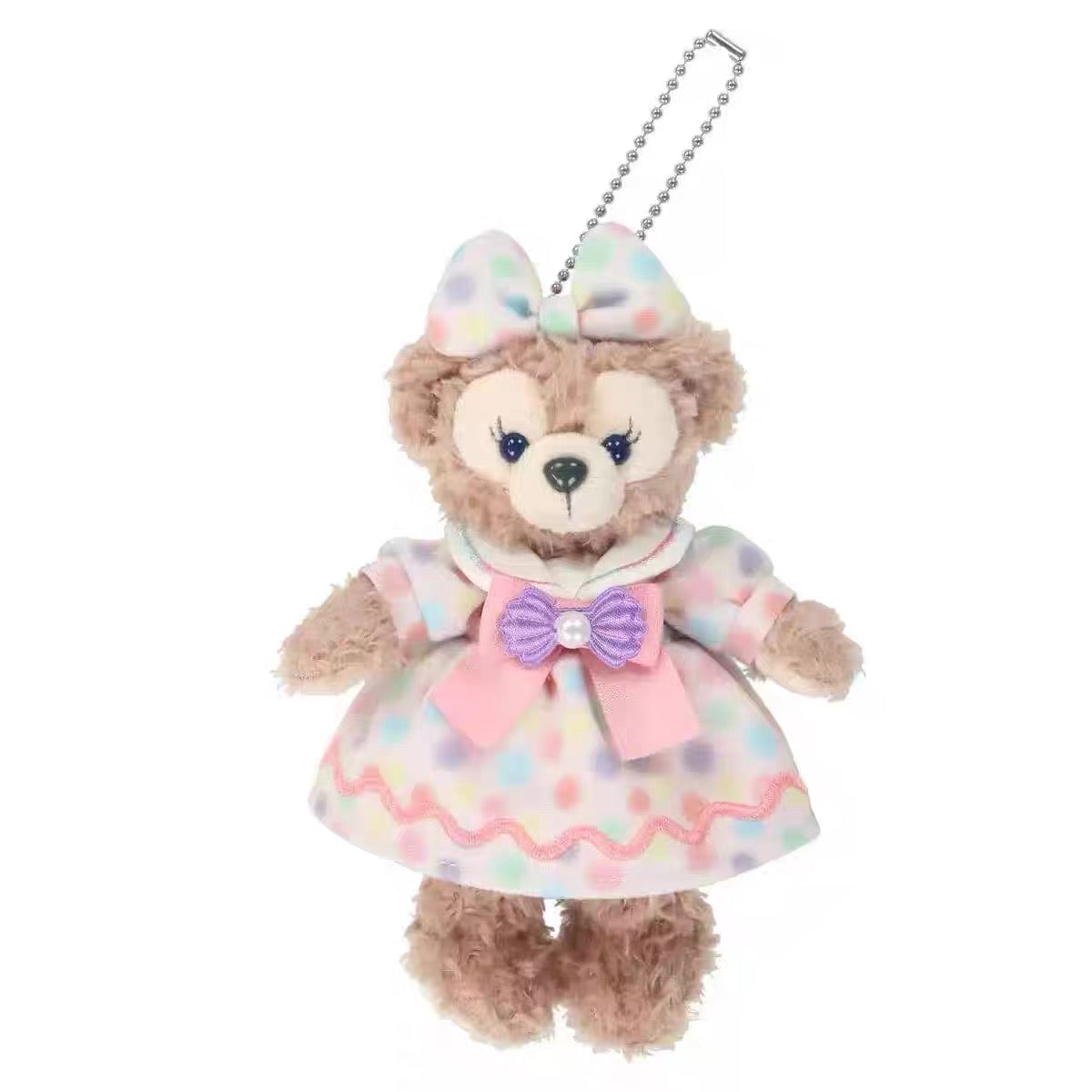 Disney｜Duffy &amp; Friends 20th Anniversary Happiness Mascot Holder Plush Keychain with Badge