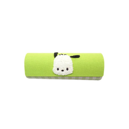Sanrio｜皮质感角色刺绣眼镜盒｜幅16.4cm/奥行5.8cm/高さ4cm