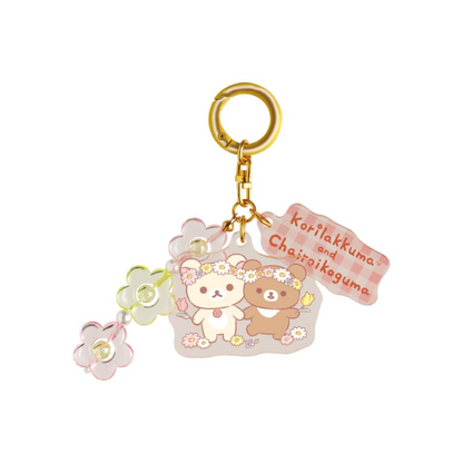 Rilakkuma｜Korilakkuma and Chairoikoguma Acrylic Keychain/Keyring｜130 x 85 mm approx.