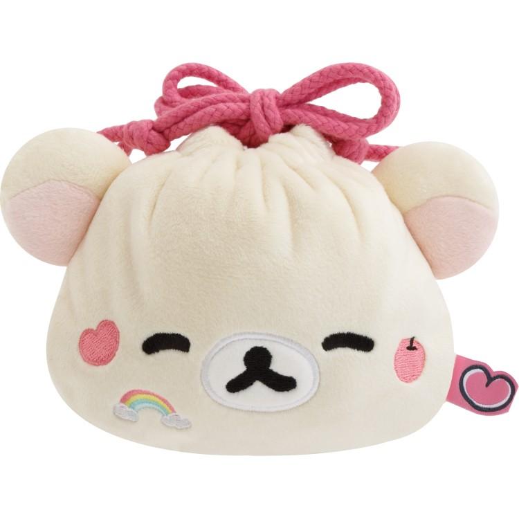 Rilakkuma｜Yuruyuru Pokapoka Warm and Cozy Plush Drawstring Bag｜ 130×200×20mm approx.
