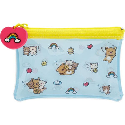 Rilakkuma｜Yuruyuru Pokapoka Warm and Cozy Clear Flat Mini Pouch｜ 75×110mm approx.