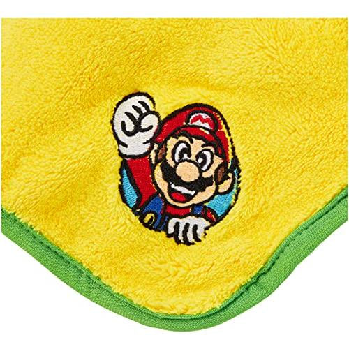 Nintendo｜Mario马里奥问号毛茸茸挂件式擦手巾/干巾/打开有马里奥｜毛巾部分:25×25cm