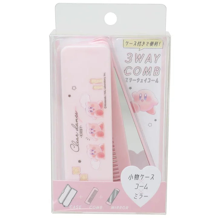 Kirby｜可爱便携镜梳｜三种组合｜約30x102x21mm