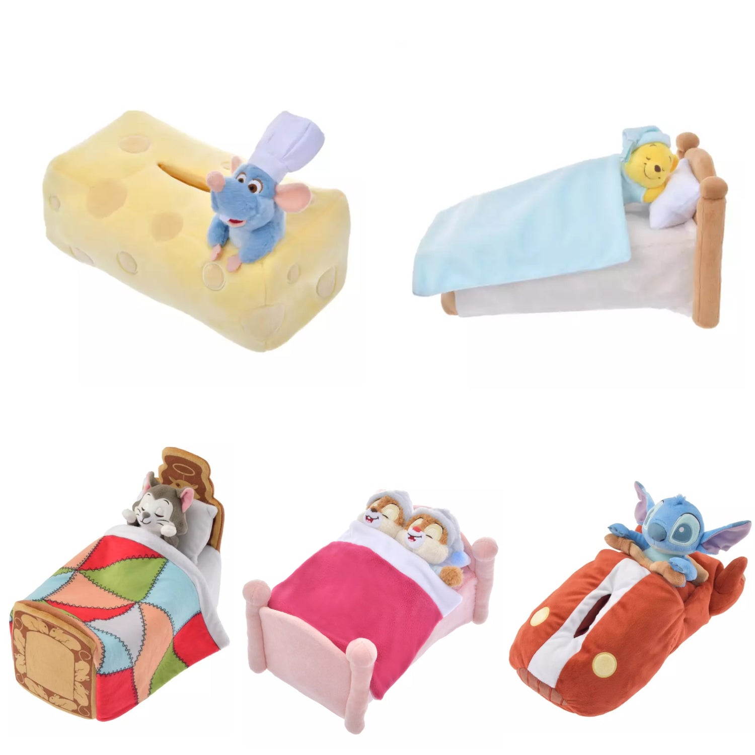 Disney迪士尼｜Tissue Box Cover 东迪可爱角色毛绒玩偶纸巾盒｜约H17.5 x W26 x D14 (cm)