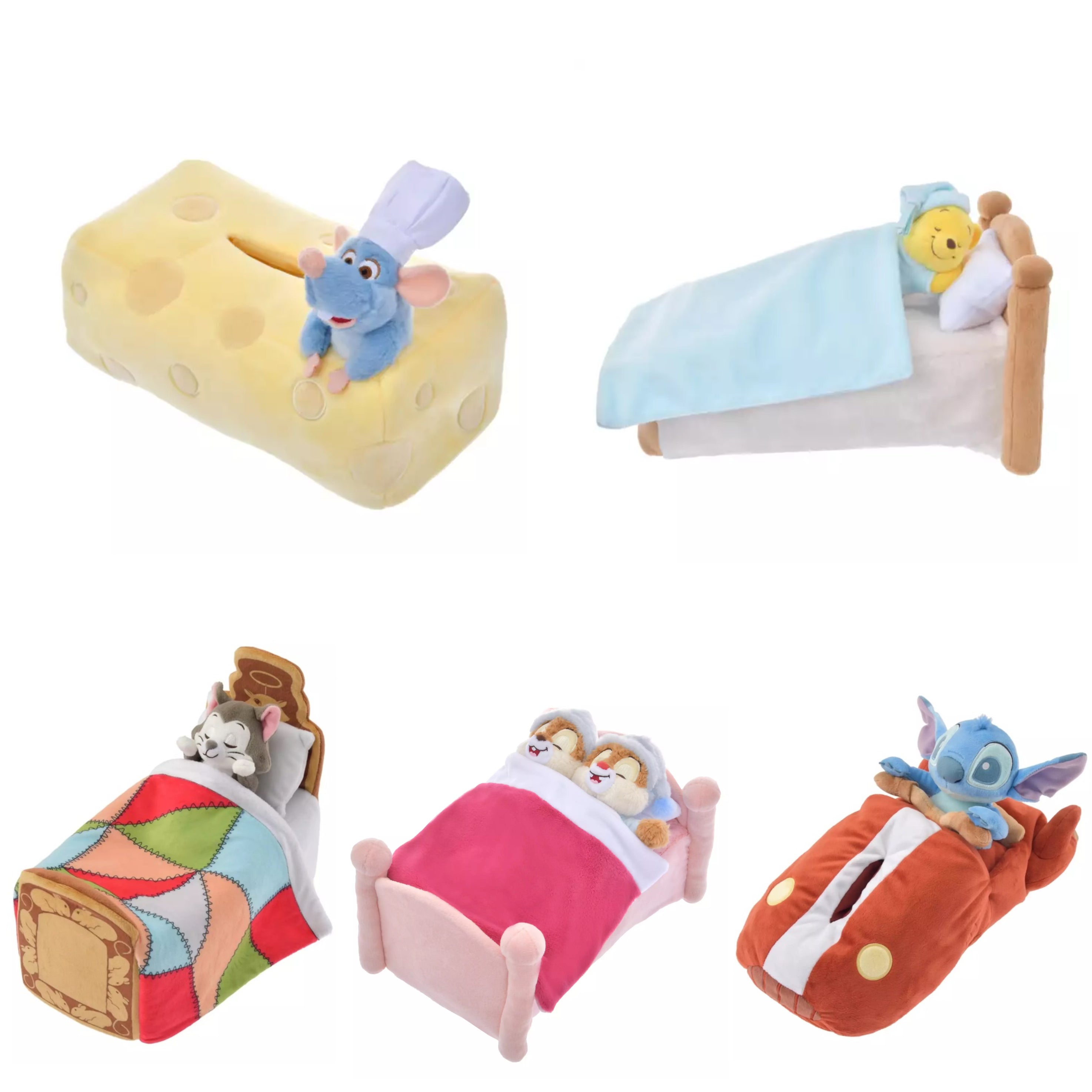 Disney迪士尼｜Tissue Box Cover 东迪可爱角色毛绒玩偶纸巾盒｜约H17.5 x W26 x D14 (cm)