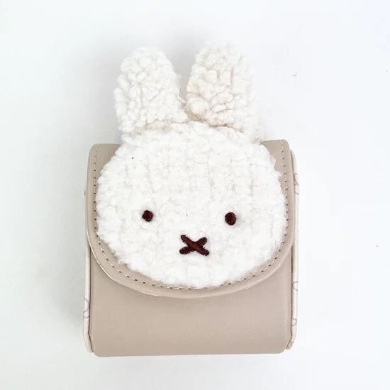 Miffy米菲｜大头毛茸茸小零钱包/收纳包｜约9cm×9cm×6.5cm
