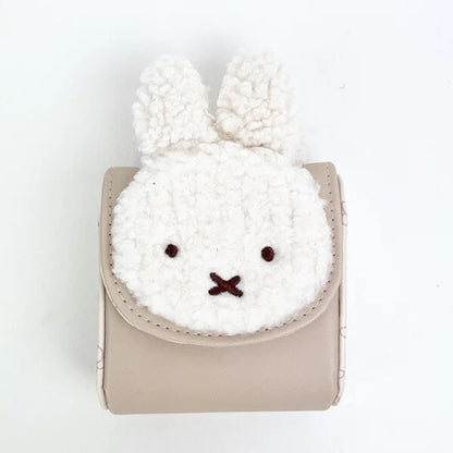 Miffy米菲｜大头毛茸茸小零钱包/收纳包｜约9cm×9cm×6.5cm