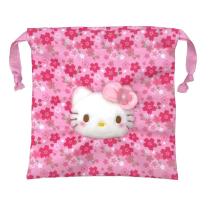 Sanrio｜Sakura Kimono Drawstring Pouch｜H18×W18×D3cm approx.
