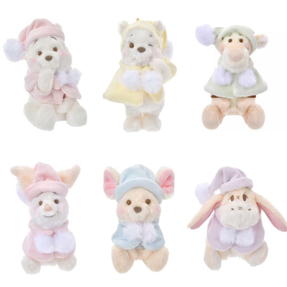 Disney迪士尼｜Plush Mascot Keychain - White Pooh Fruit Latte Color东迪冬日限定水果拿铁色睡衣睡帽斗篷系列可爱角色毛绒挂件/包挂｜约高 16.5 x 宽 10 x 深 9cm