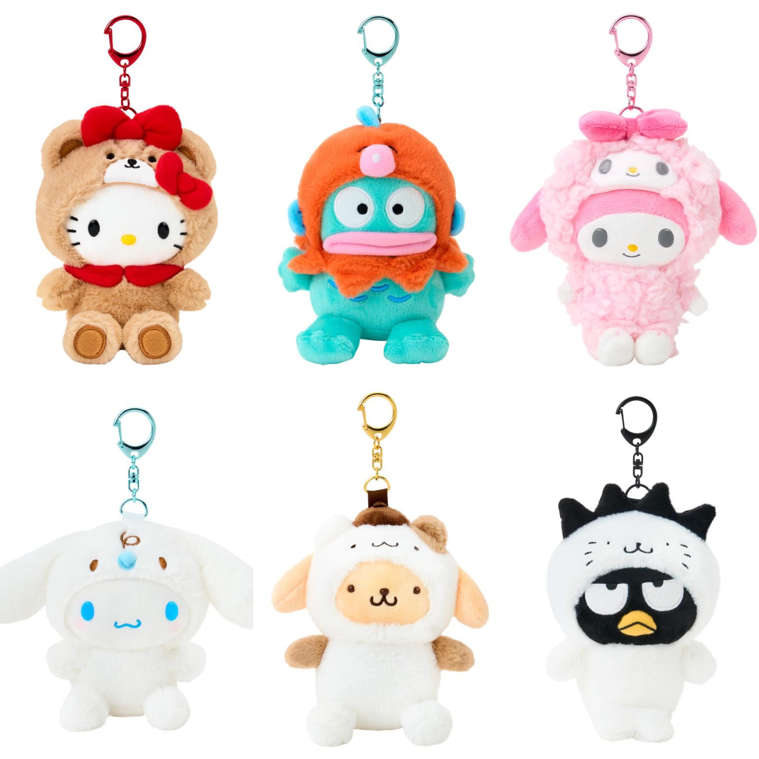 Sanrio｜Together with your favorite friend Mascot Holder /Plush Keychain｜W14 x D7 x H15.5cm approx.
