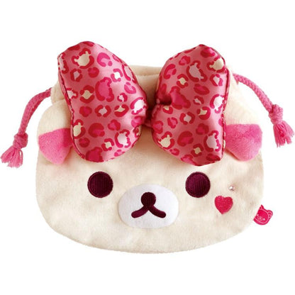 Rilakkuma｜Lots of Korilakkuma Leopard Plush Drawstring Bag｜165×200mm approx.