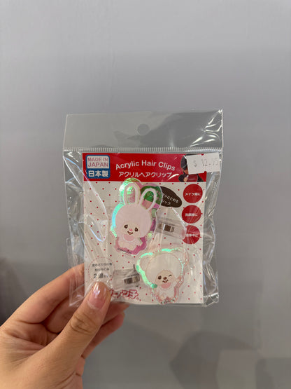 Monchhichi｜Acrylic Hair Clip Set｜H4 x W5.5 x D2cm approx.