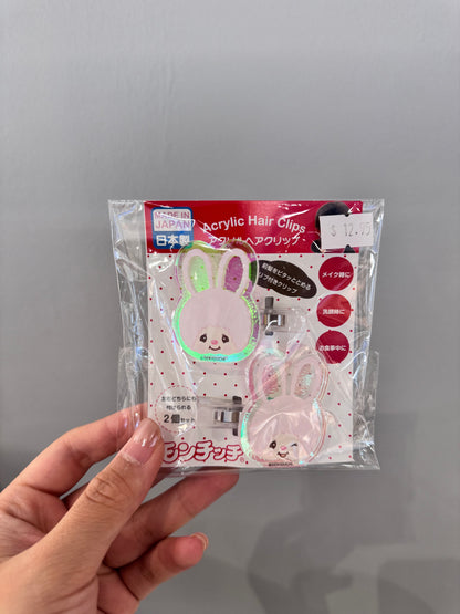 Monchhichi｜Acrylic Hair Clip Set｜H4 x W5.5 x D2cm approx.