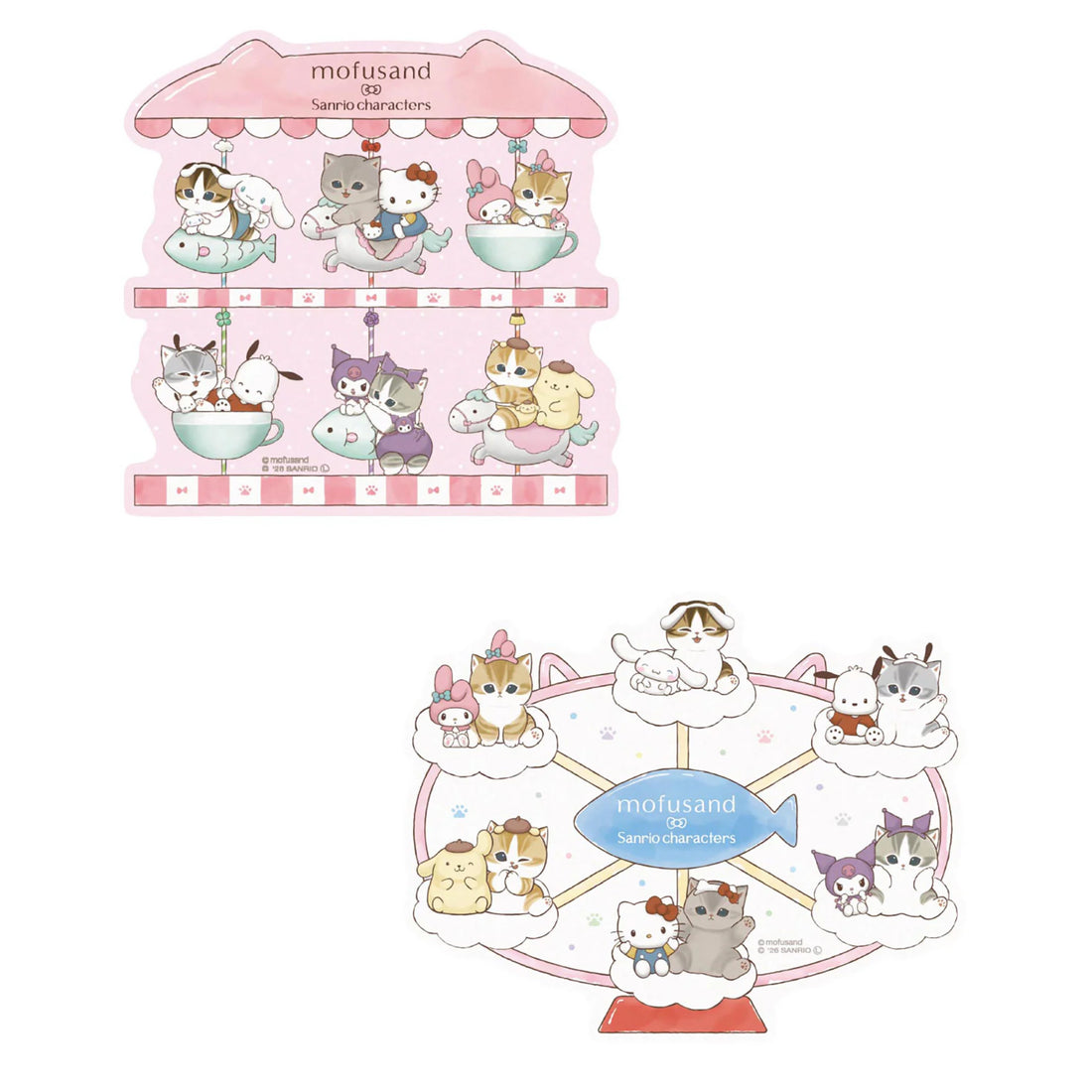 Mofusand｜Sanrio Characters Travel Sticker｜H85 x W106mm approx.