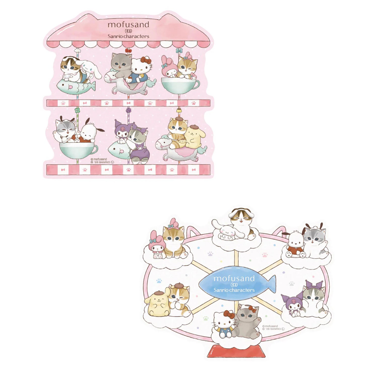 Mofusand｜Sanrio Characters Travel Sticker｜H85 x W106mm approx.