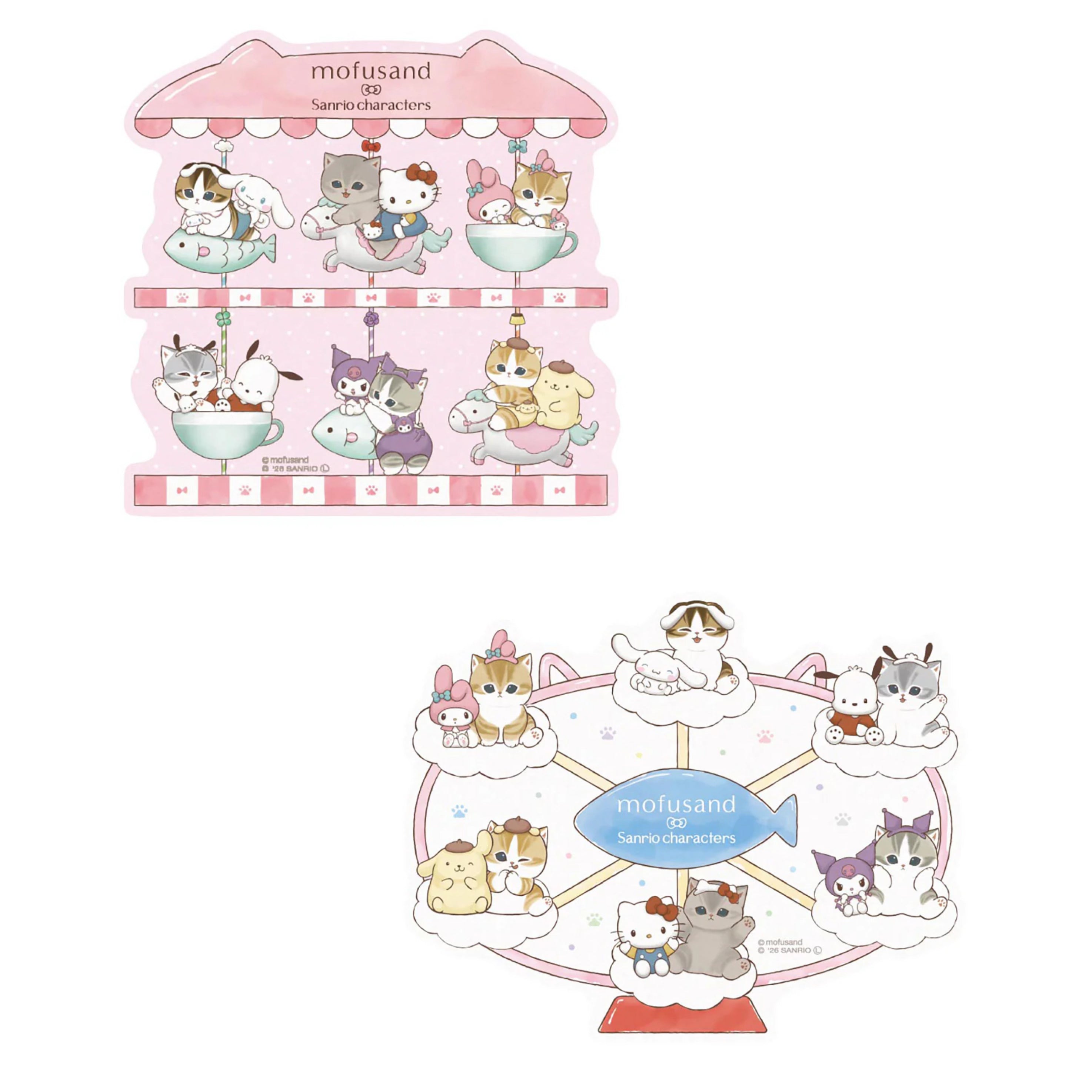 Mofusand｜Sanrio Characters Travel Sticker｜H85 x W106mm approx.