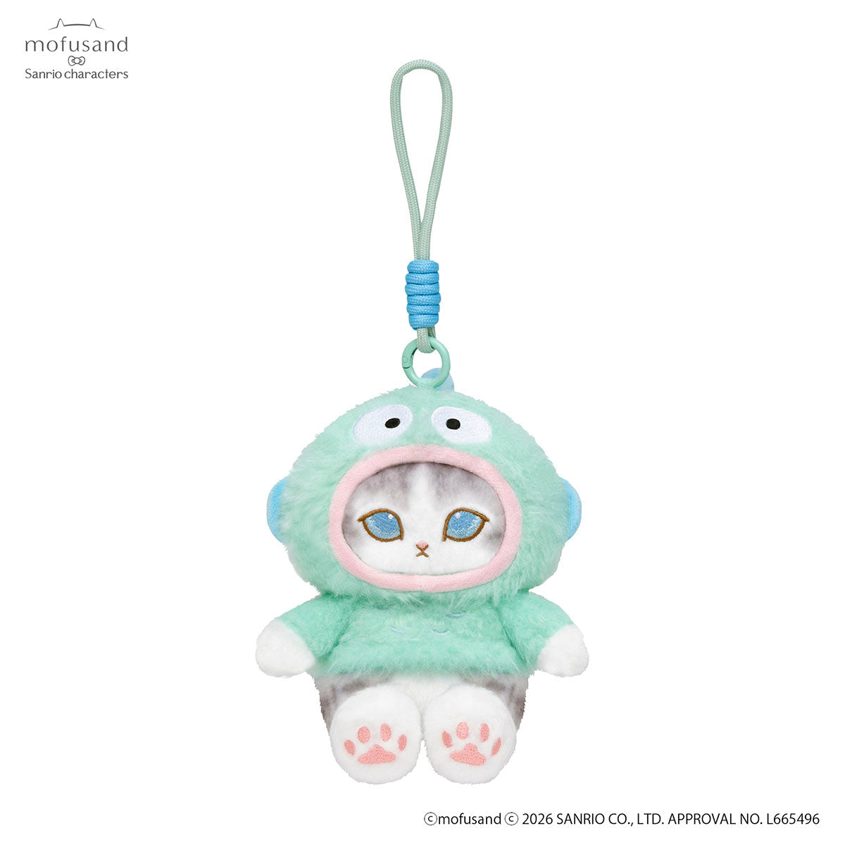 Mofusand｜Sanrio Characters Potefuwa Mascot Holder /Plush Keychain｜H140 x W130 x D130 mm approx.