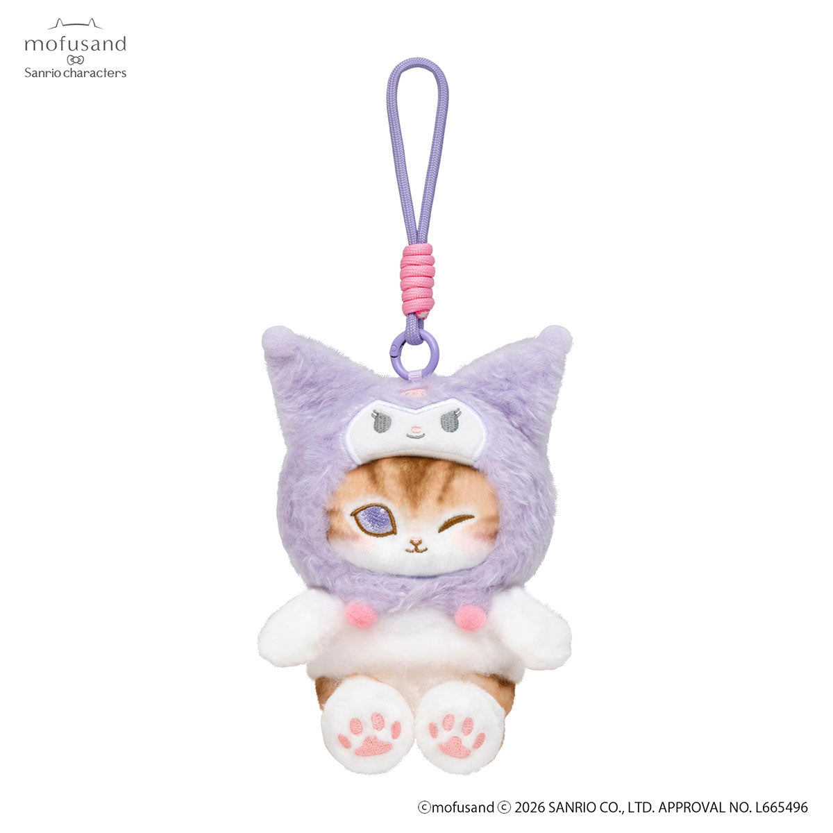 Mofusand｜Sanrio Characters Potefuwa Mascot Holder /Plush Keychain｜H140 x W130 x D130 mm approx.