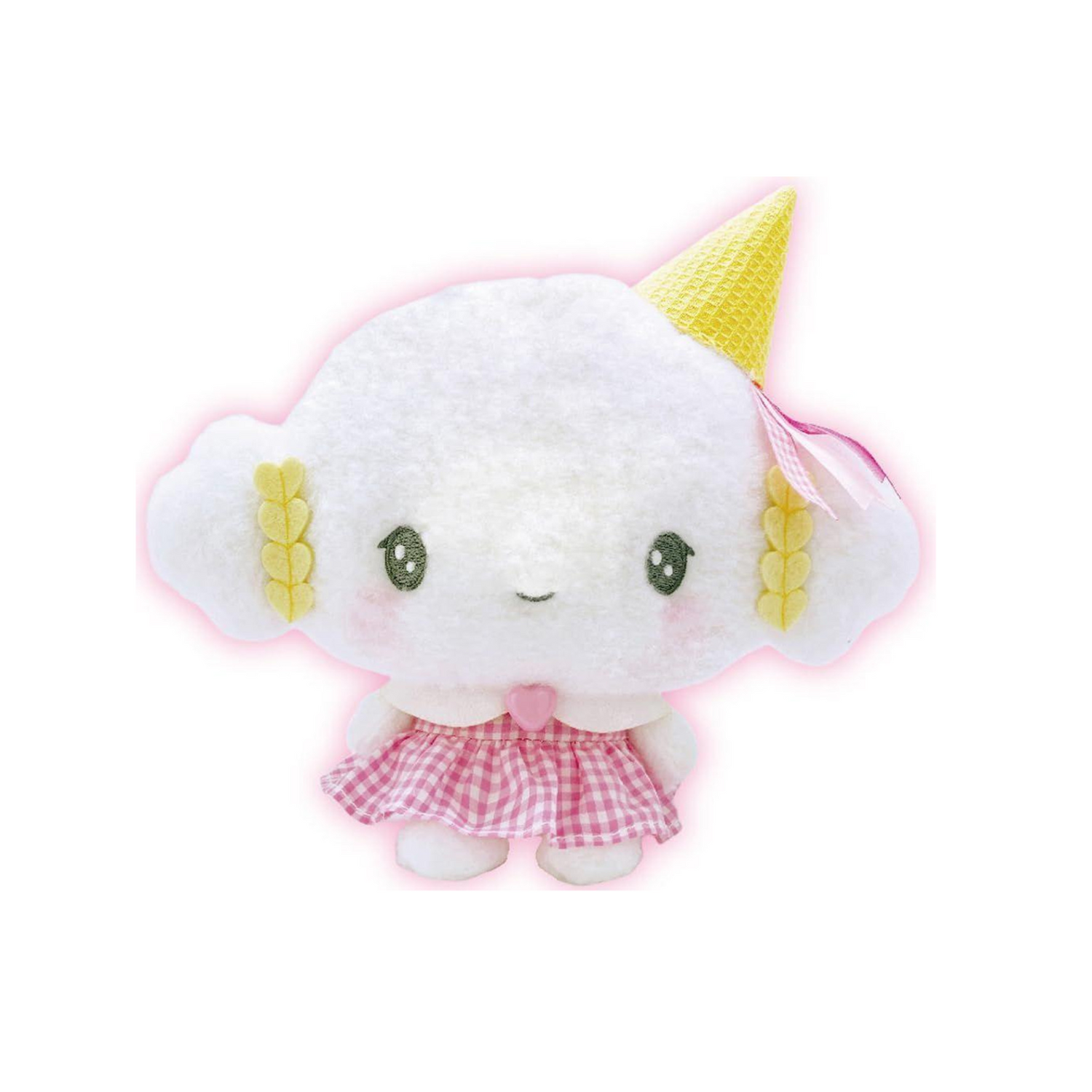 Sanrio｜Cogimyun 10th Anniversary Gingham Heart Ice Cream Plush Dolls/Plush Toy｜21×24×11cm approx.