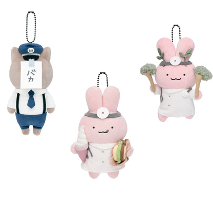 Sanrio｜White Tiger and Black Tiger Prawn Character doctor rabbit Mascot Holder /Plush Keychain｜H155×W140×D75mm approx.