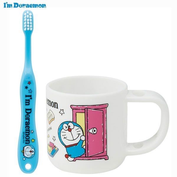Doraemon哆啦A梦｜机器猫任意门儿童牙刷?杯子套装｜180ml