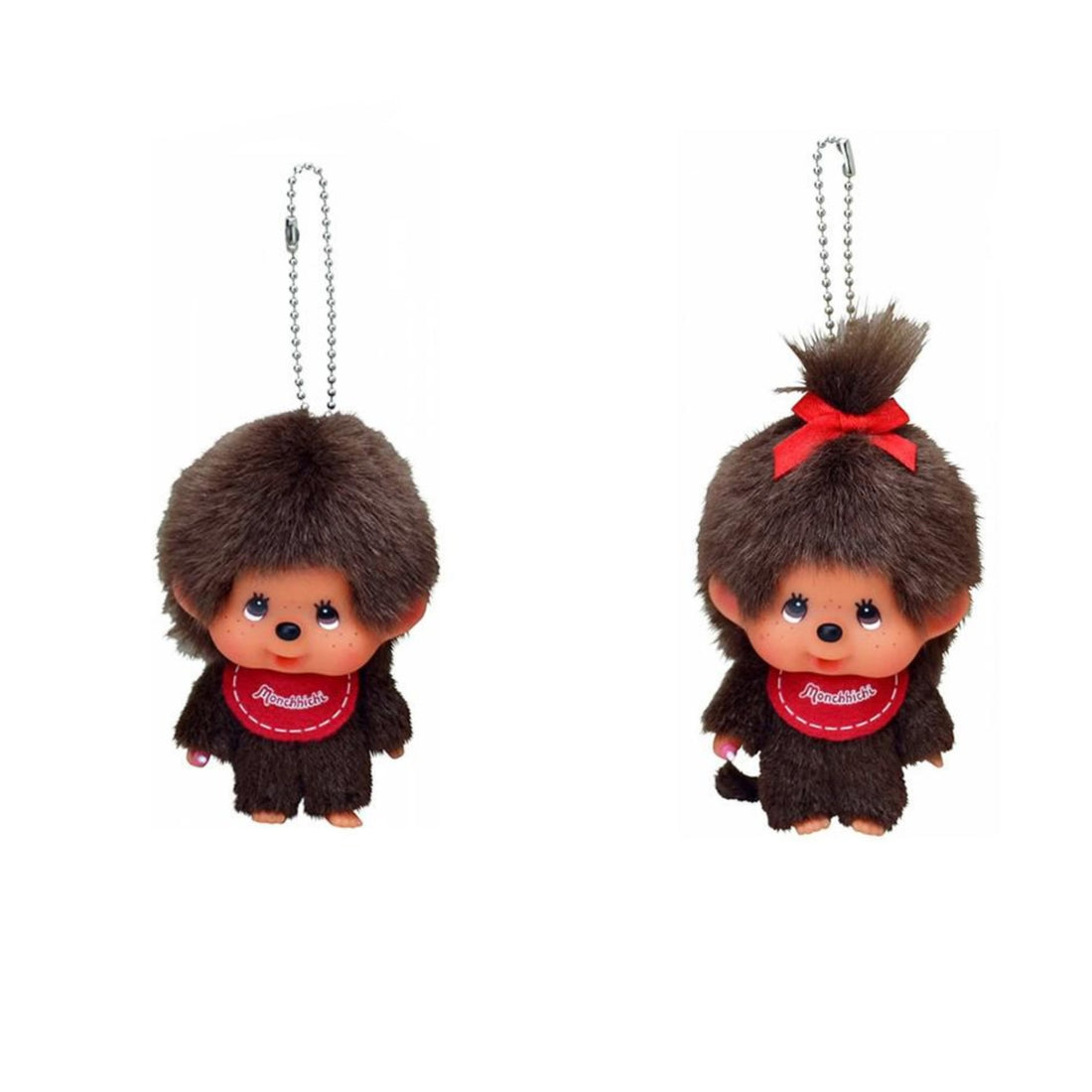 Monchhichi｜Big Face Mascot Holder /Plush Keychain｜9.8 x 7 x 5.1 cm approx.