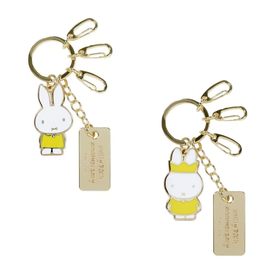 Miffy|70th Anniversary History Series Keychain/Keyring|H45 x W25 x D3mm approx.